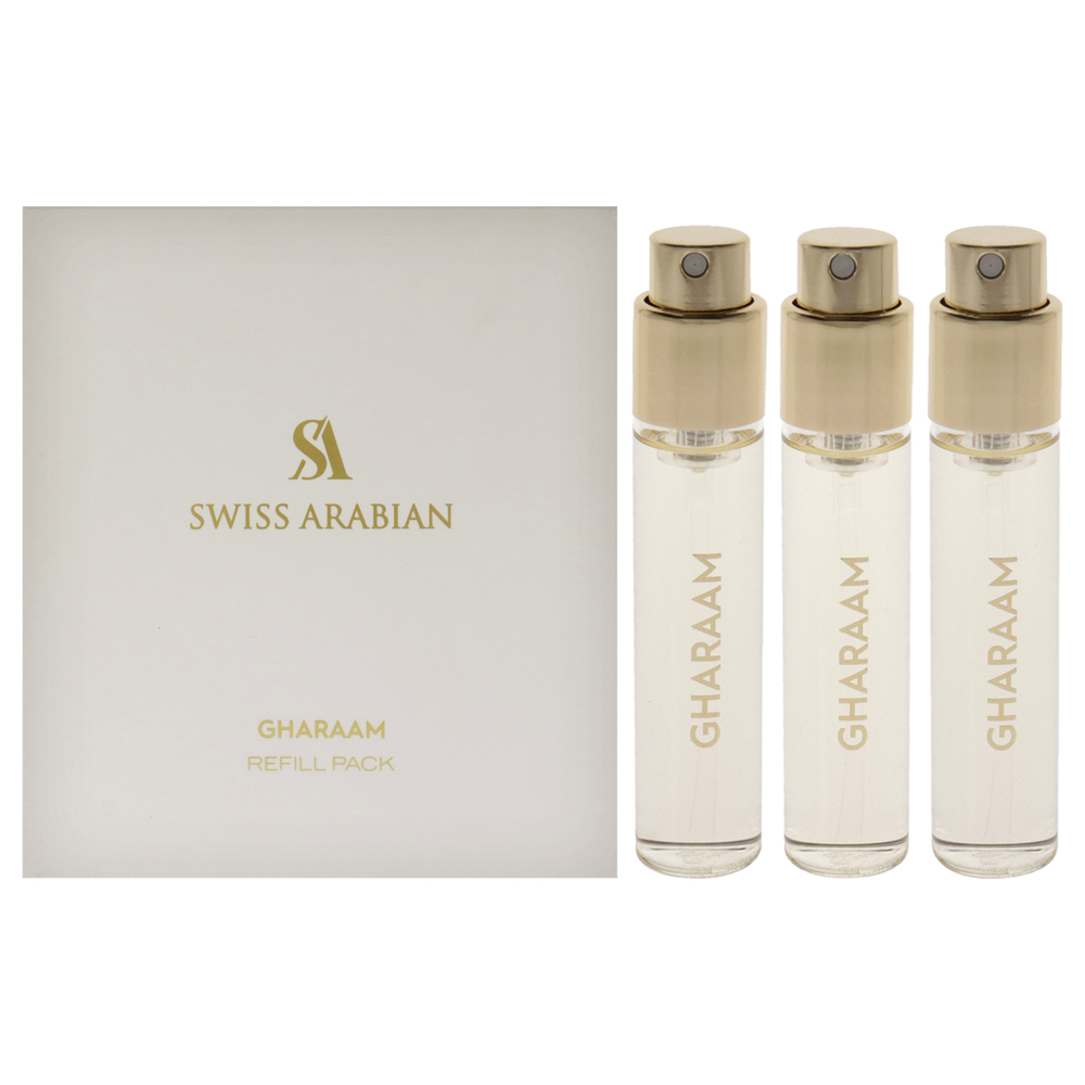 Gharaam by Swiss Arabian Unisex - 3 Pc Mini Gift Set 3 x 1oz EDP Spray (Refill)